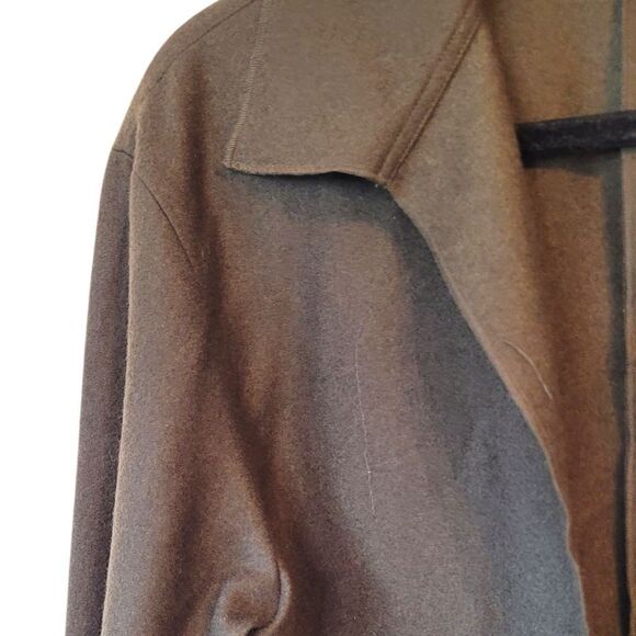 Ralph Lauren Black Label Olive Green Wool Silk Blend Open Front Blazer Jacket 10 - Picture 5 of 6